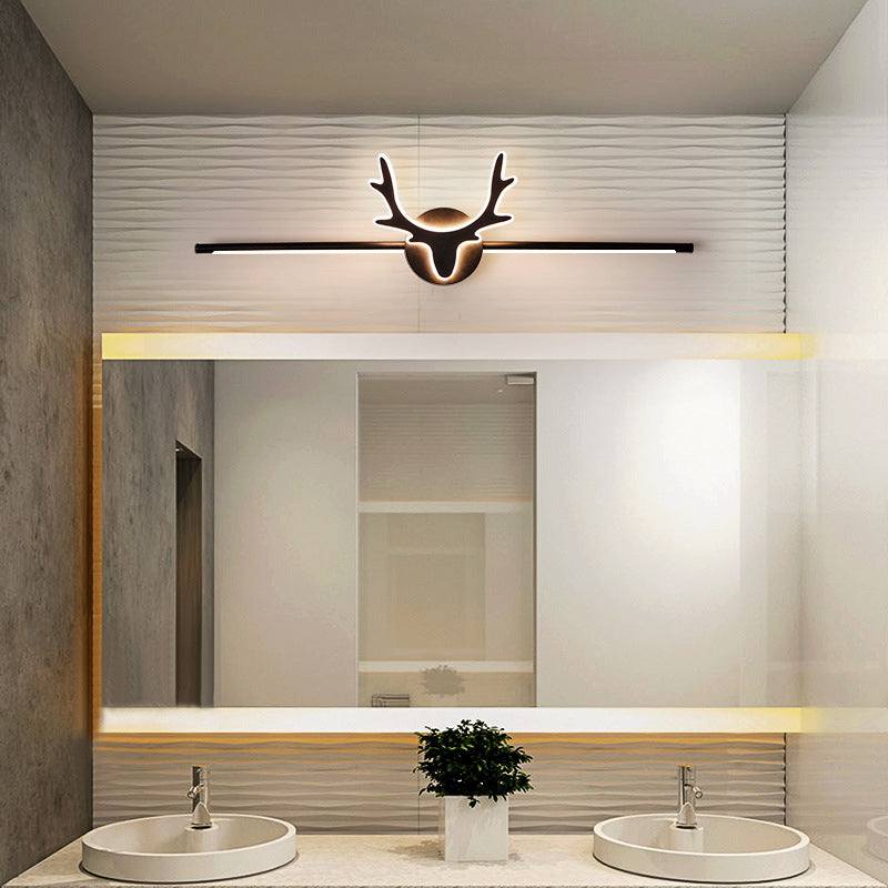 Nordic Style Iron Vanity Light Antler Shape Vanity Lamp for Shower Room
