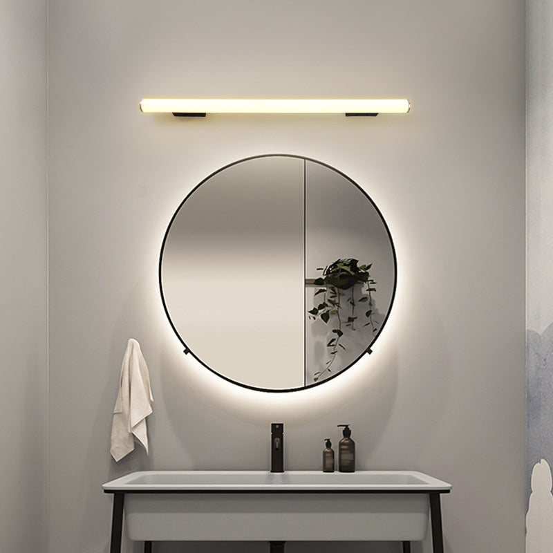 Metal Linear Vanity Lamp Modern 1-Light Vanity Wall Lights in White