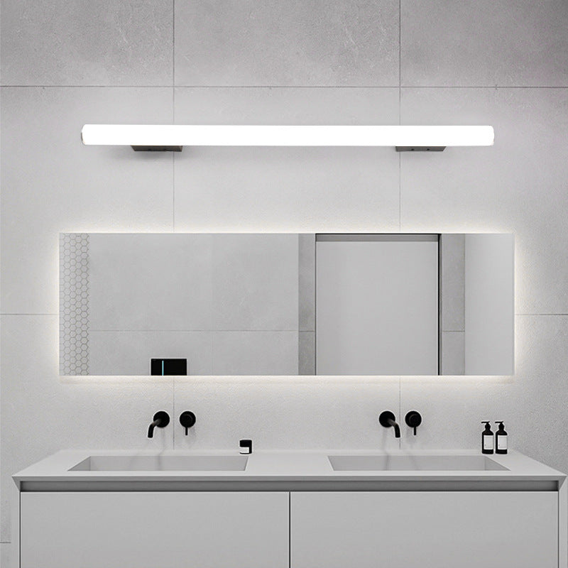 Metal Linear Vanity Lamp Modern 1-Light Vanity Wall Lights in White