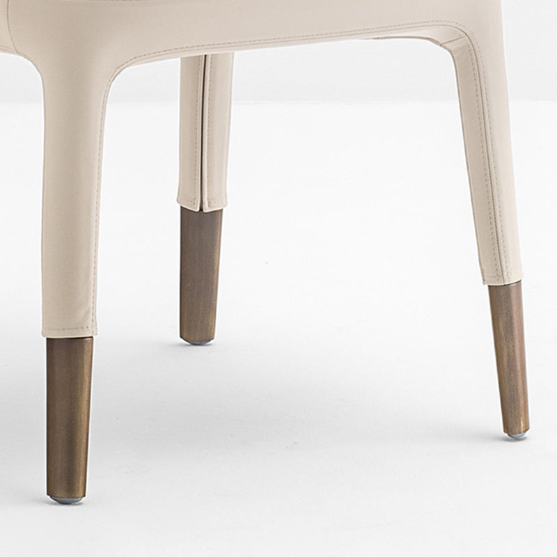 Leather Parsons Arm Chair Indoor Dining Chair for Dining Room