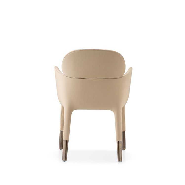 Leather Parsons Arm Chair Indoor Dining Chair for Dining Room