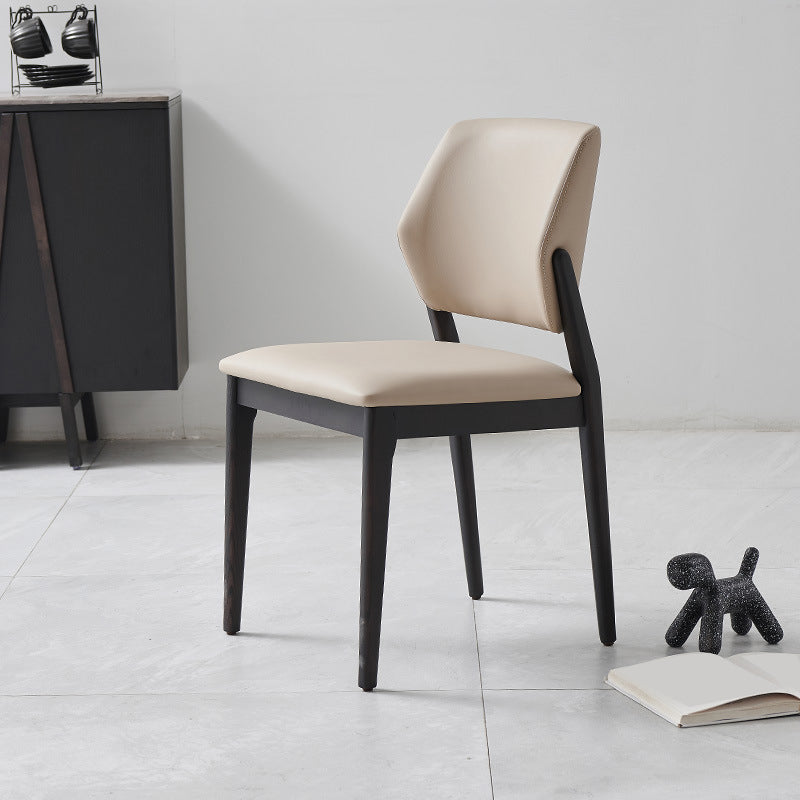 Dining Room Kitchen Chair Open Back Solid Wood Legs Dining Side Chair