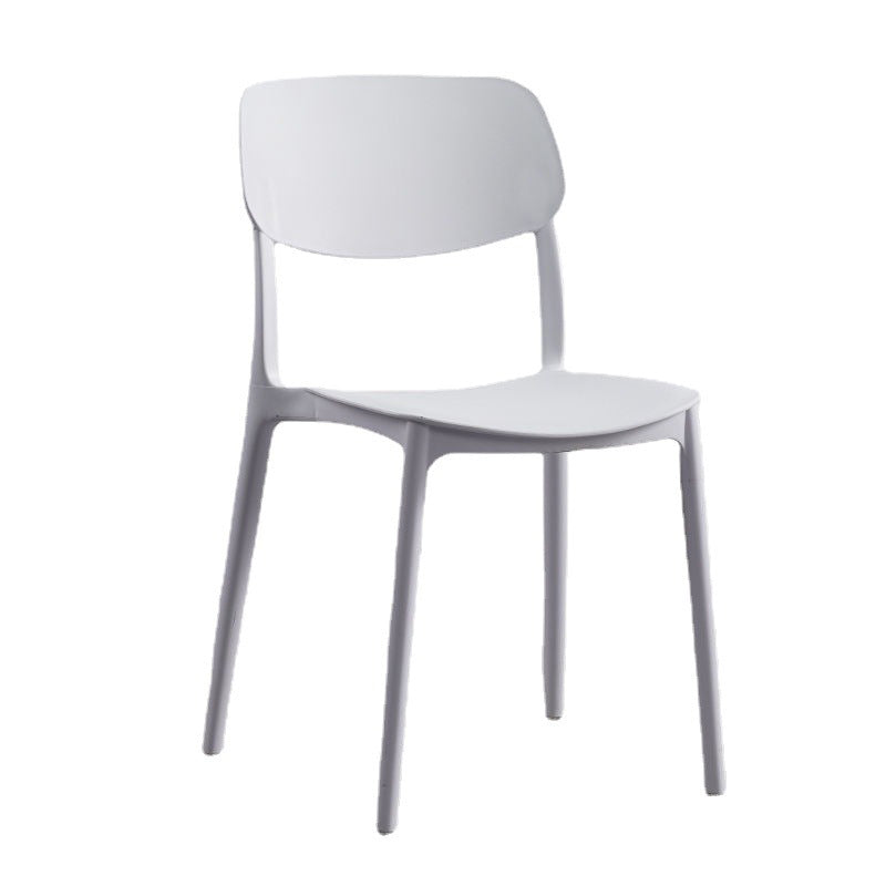 Home Plastic Side Chair Dining Room Open Back Armless Chairs