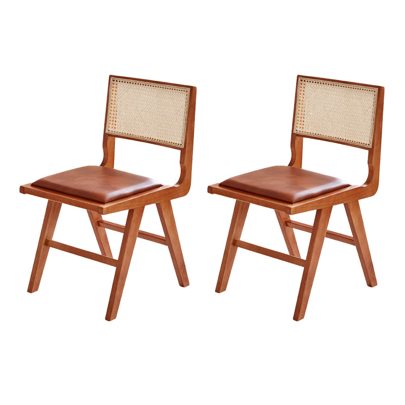 Solid Wood Cane Back Chair Home Indoor Contemporary Dining Chair