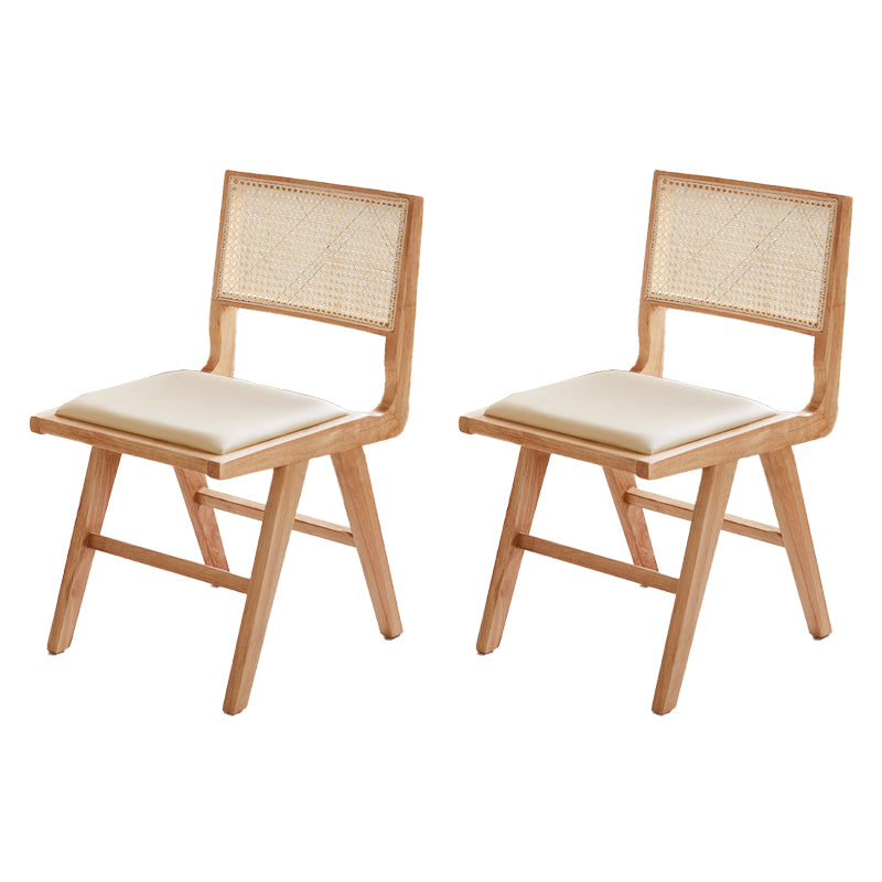 Solid Wood Cane Back Chair Home Indoor Contemporary Dining Chair
