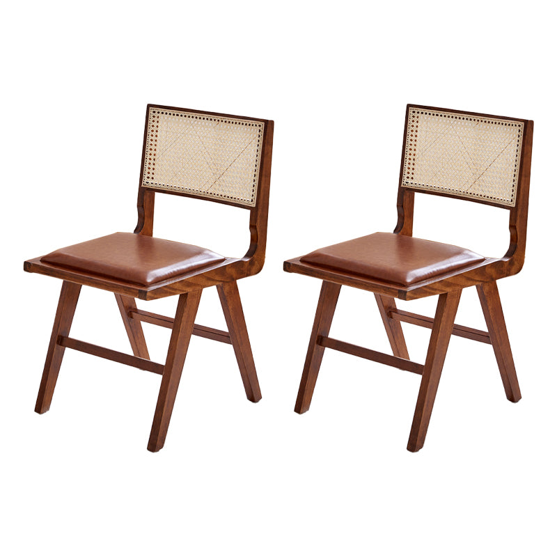 Solid Wood Cane Back Chair Home Indoor Contemporary Dining Chair