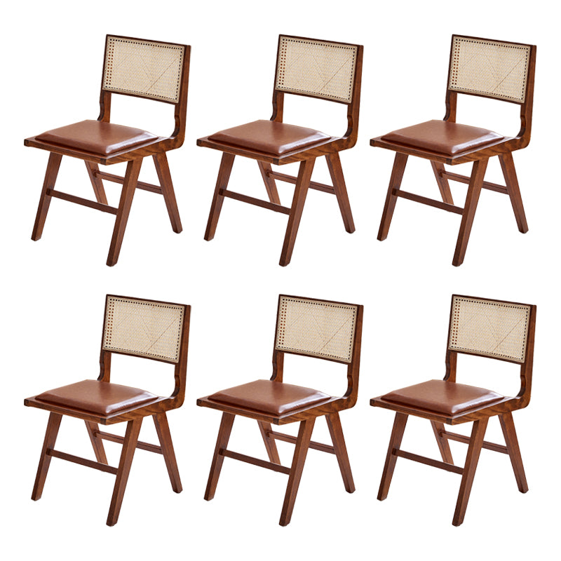 Solid Wood Cane Back Chair Home Indoor Contemporary Dining Chair