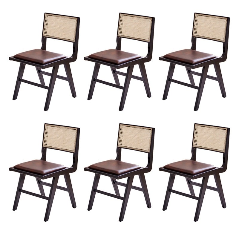 Solid Wood Cane Back Chair Home Indoor Contemporary Dining Chair