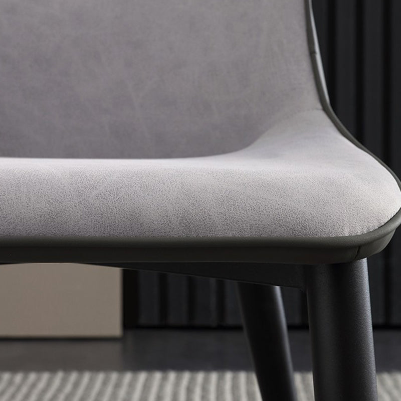 Faux Leather Side Chair Contemporary Wingback Armless Indoor Chair