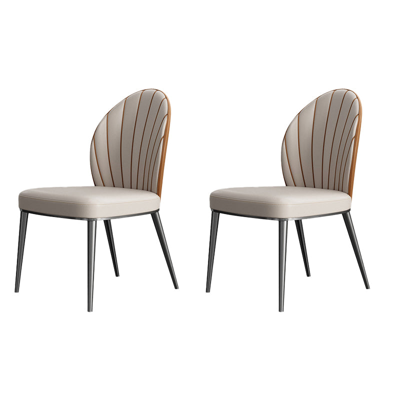 Glam Dining Room Parsons Chair Metal Legs with Upholstered Chair