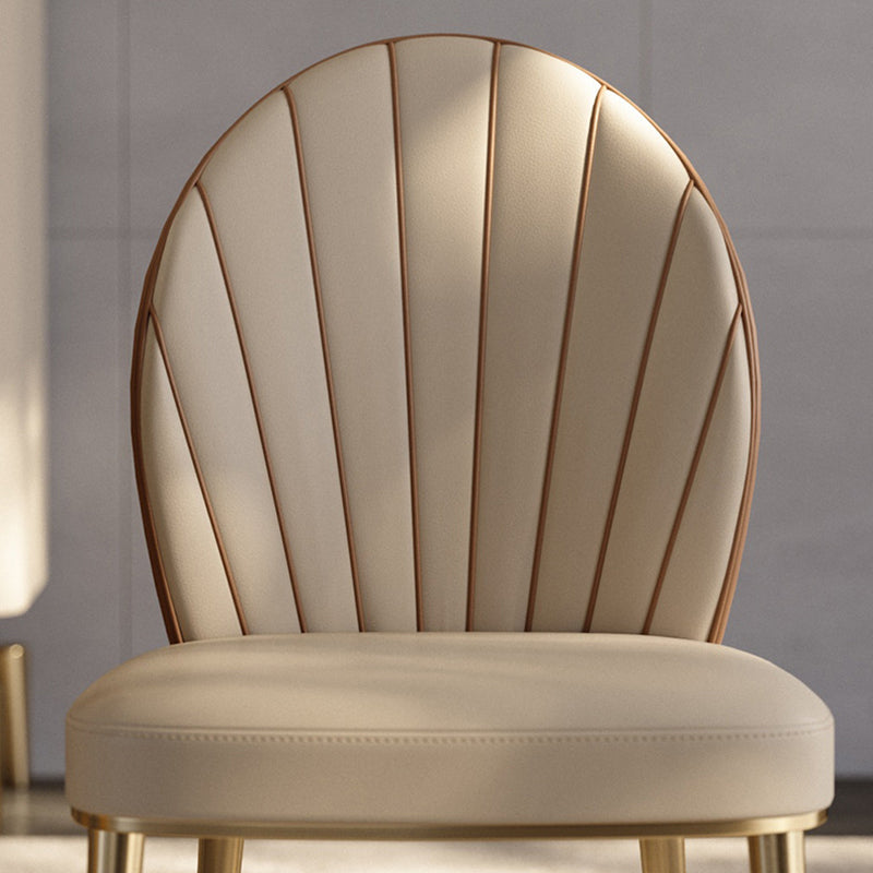 Glam Dining Room Parsons Chair Metal Legs with Upholstered Chair