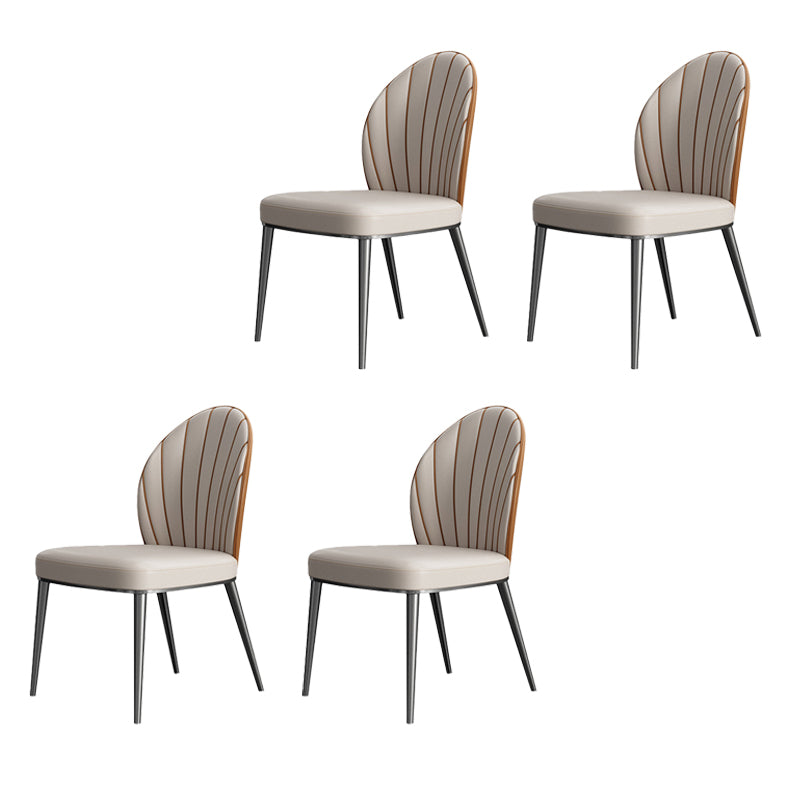 Glam Dining Room Parsons Chair Metal Legs with Upholstered Chair