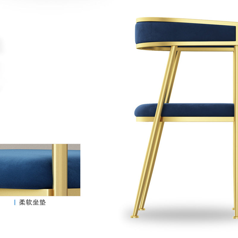 Glam Velvet Dining Side Chair Kitchen Indoor Upholstered Arm Chair