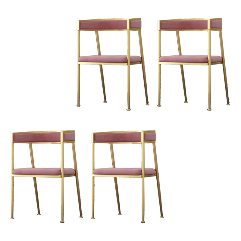 Glam Velvet Dining Side Chair Kitchen Indoor Upholstered Arm Chair