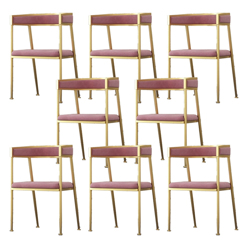 Glam Velvet Dining Side Chair Kitchen Indoor Upholstered Arm Chair