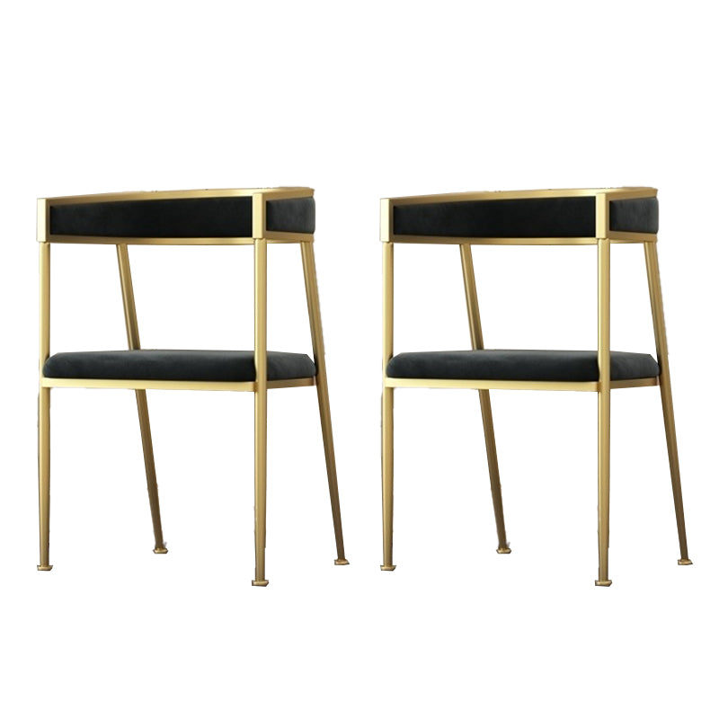 Glam Velvet Dining Side Chair Kitchen Indoor Upholstered Arm Chair