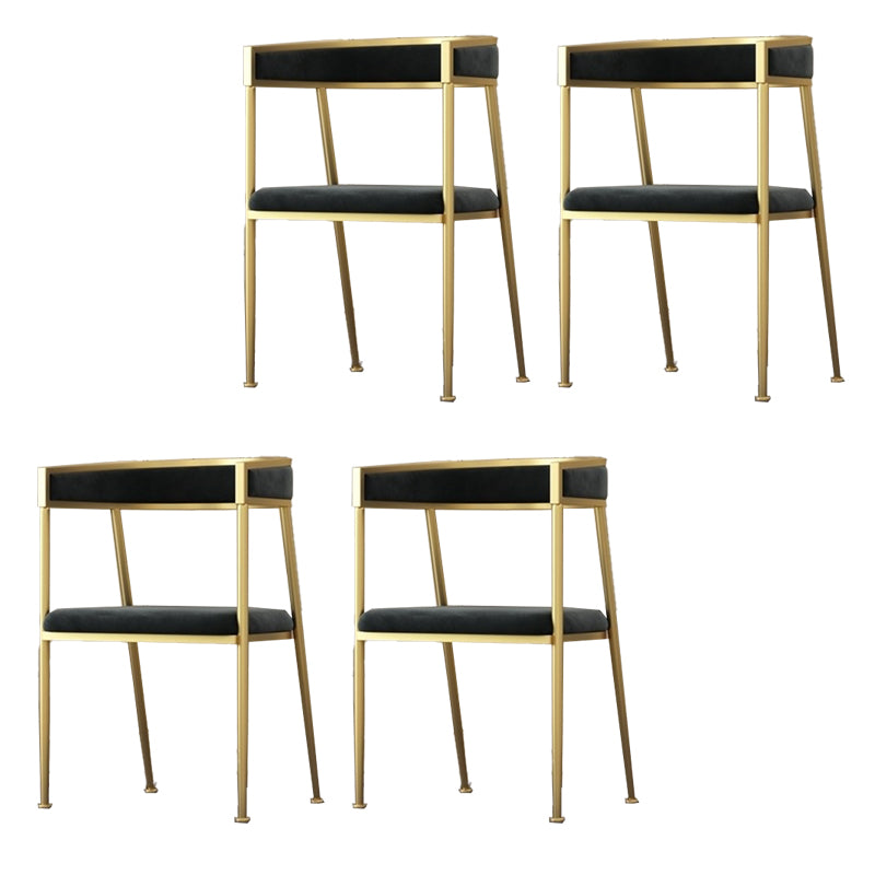 Glam Velvet Dining Side Chair Kitchen Indoor Upholstered Arm Chair