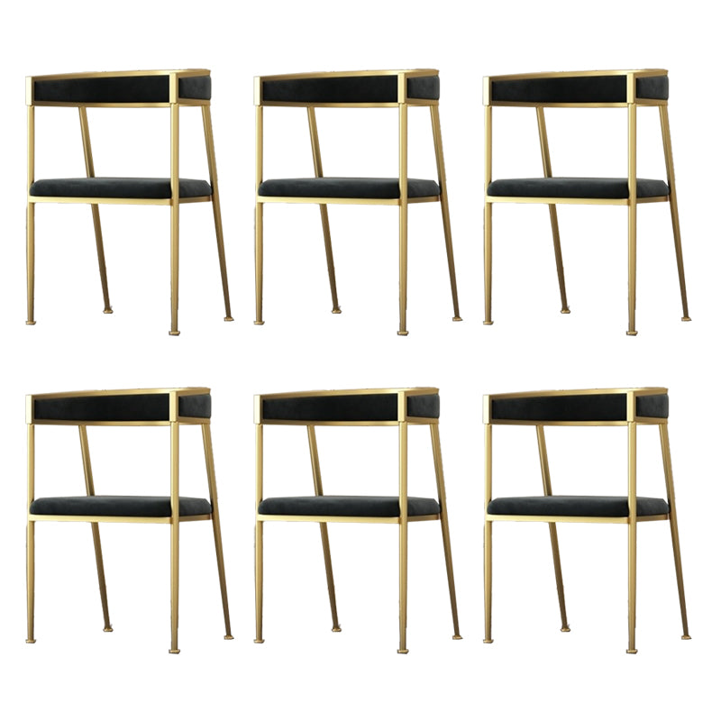 Glam Velvet Dining Side Chair Kitchen Indoor Upholstered Arm Chair