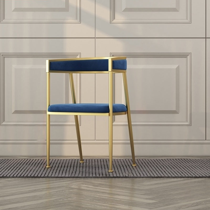 Glam Velvet Dining Side Chair Kitchen Indoor Upholstered Arm Chair