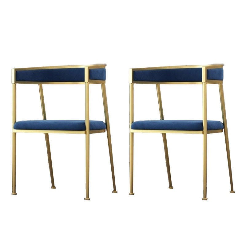 Glam Velvet Dining Side Chair Kitchen Indoor Upholstered Arm Chair