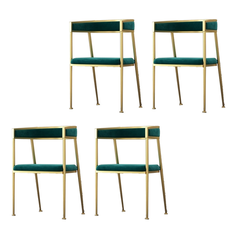 Glam Velvet Dining Side Chair Kitchen Indoor Upholstered Arm Chair