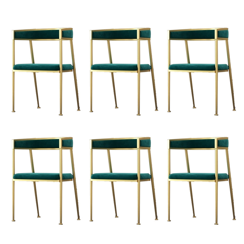 Glam Velvet Dining Side Chair Kitchen Indoor Upholstered Arm Chair