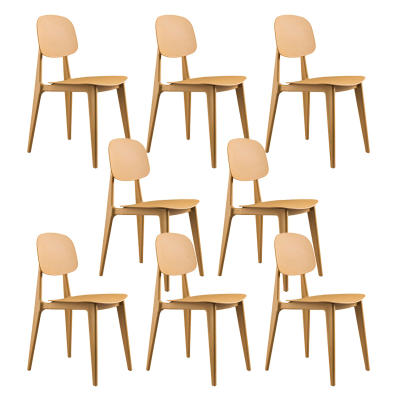 Kitchen Plastic Dining Armless Chair Stacking Dining Room Chair