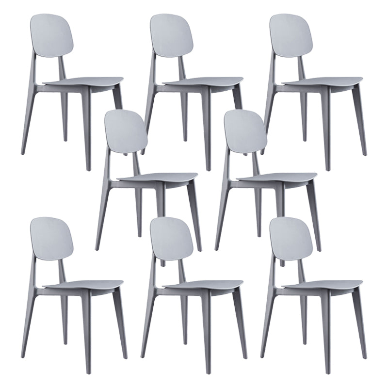 Kitchen Plastic Dining Armless Chair Stacking Dining Room Chair