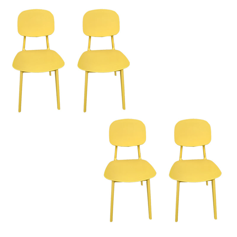 Kitchen Plastic Dining Armless Chair Stacking Dining Room Chair