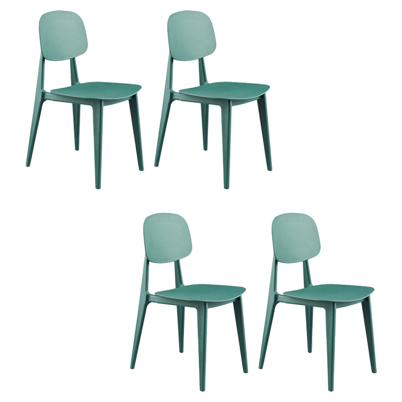 Kitchen Plastic Dining Armless Chair Stacking Dining Room Chair