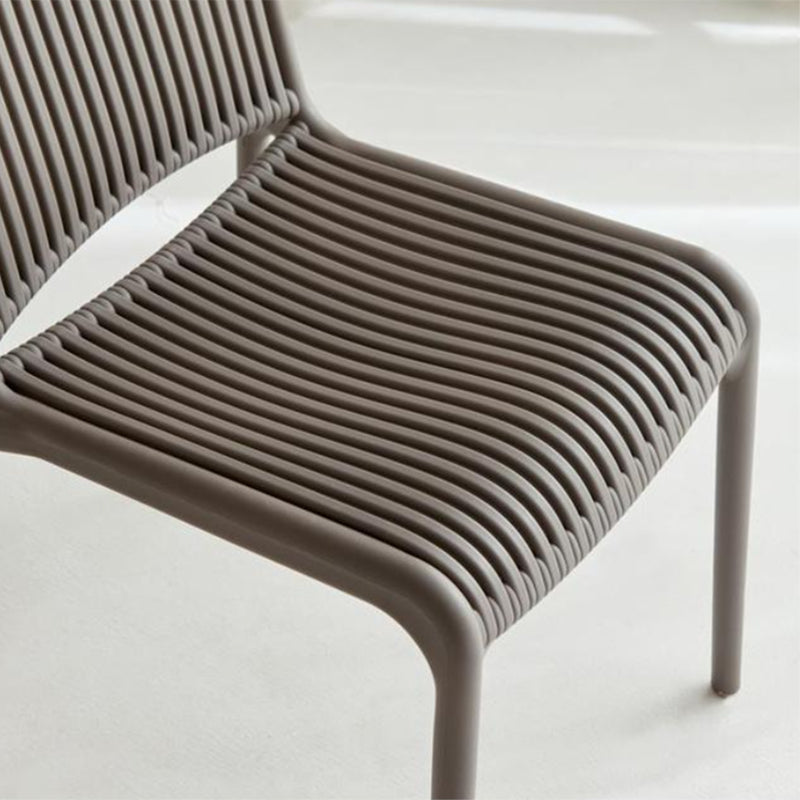 Home Indoor Armless Dining Chairs Slat Back Stacking Side Chair