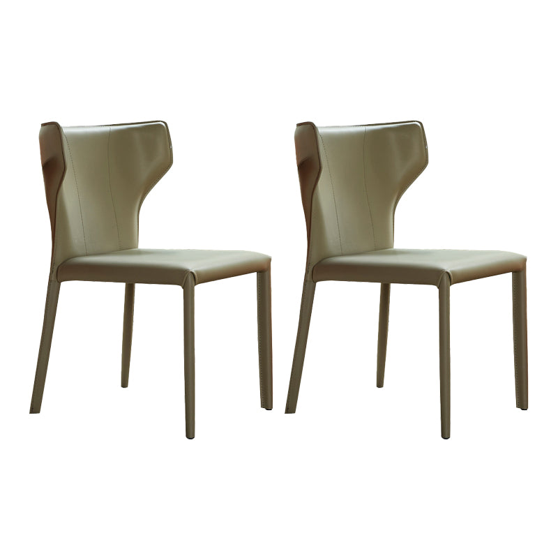 Faux Leather Side Chair Contemporary Indoor Dining Side Chair