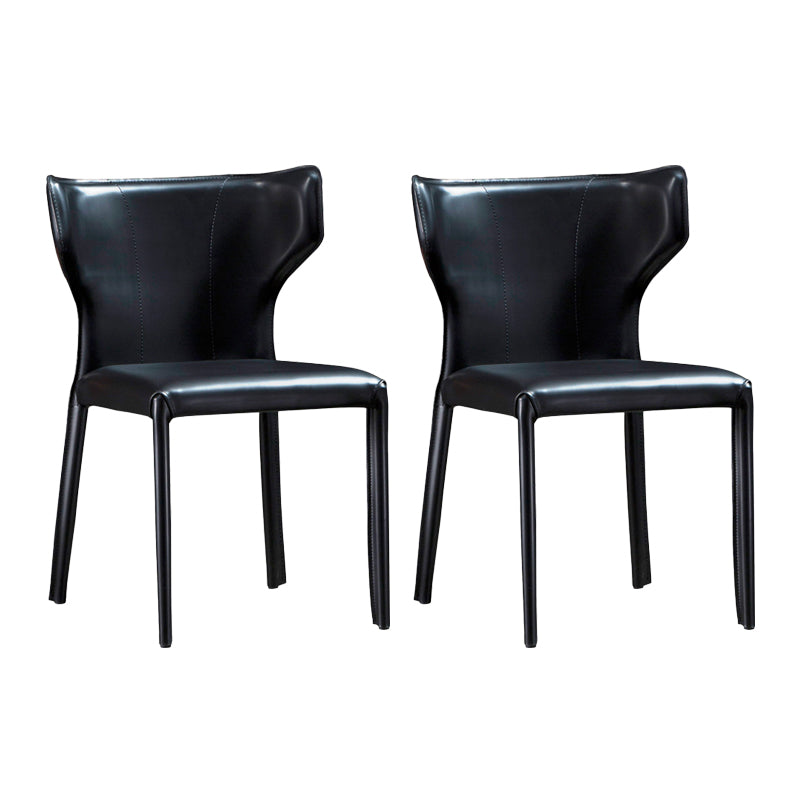 Faux Leather Side Chair Contemporary Indoor Dining Side Chair