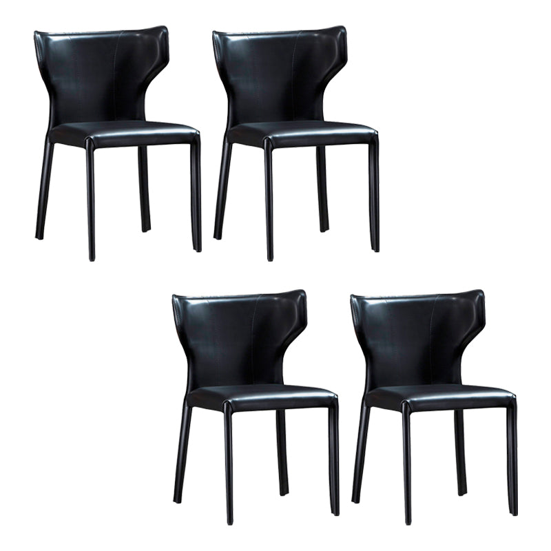 Faux Leather Side Chair Contemporary Indoor Dining Side Chair