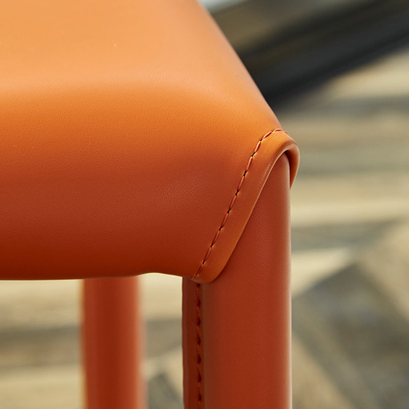 Faux Leather Side Chair Contemporary Indoor Dining Side Chair