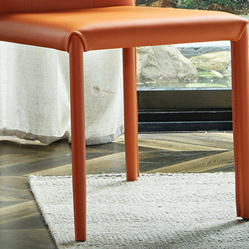 Faux Leather Side Chair Contemporary Indoor Dining Side Chair