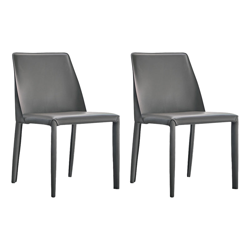 Faux Leather Side Chair Contemporary Indoor Dining Side Chair