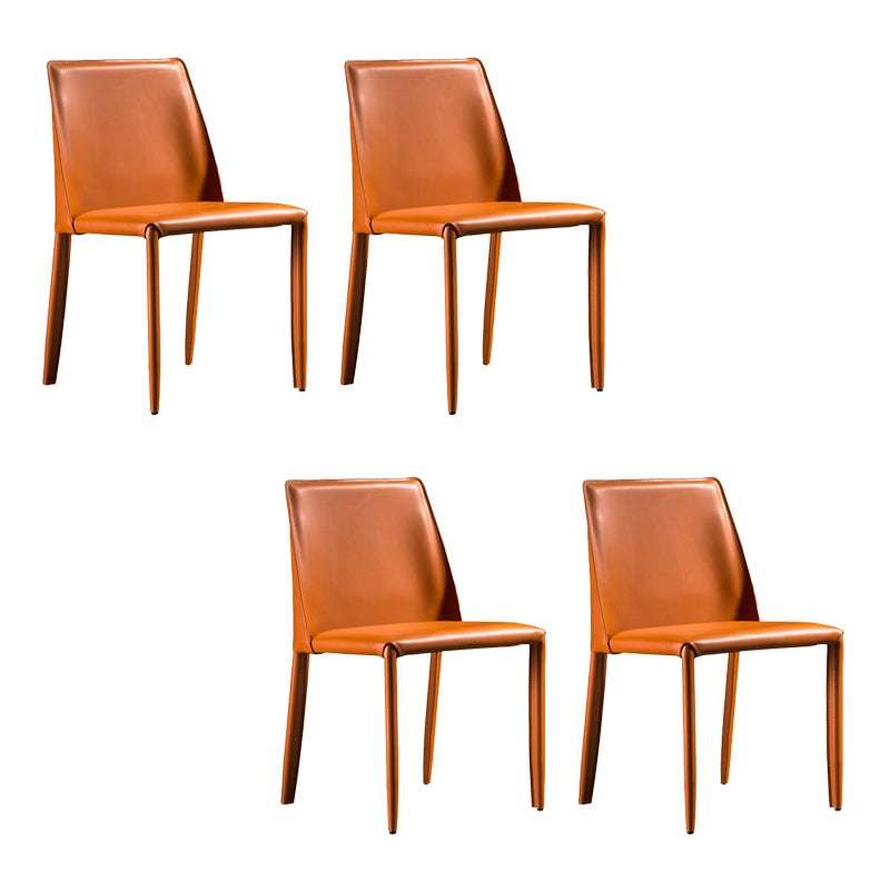 Faux Leather Side Chair Contemporary Indoor Dining Side Chair