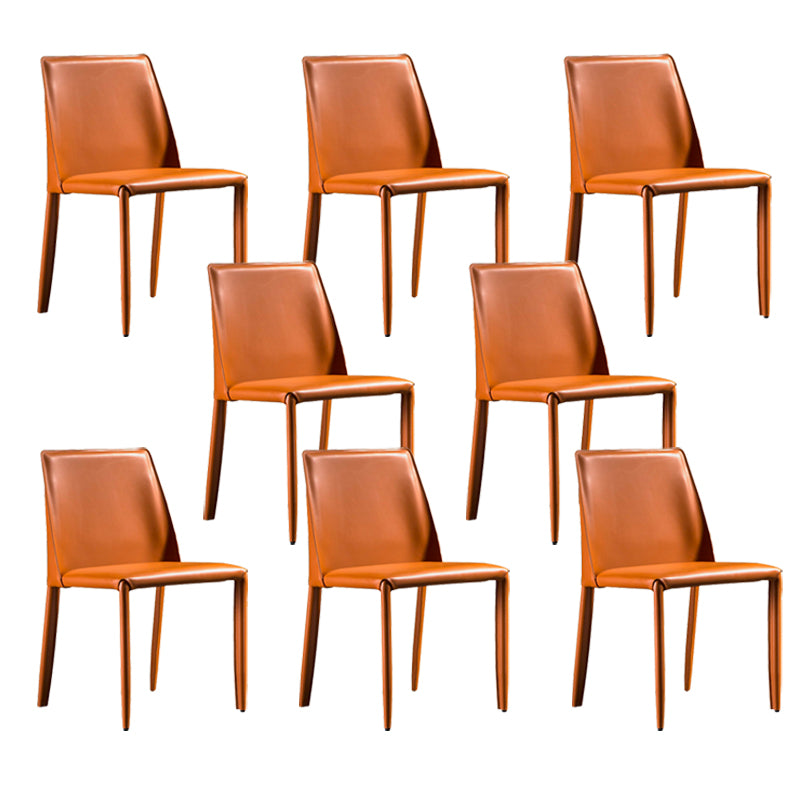 Faux Leather Side Chair Contemporary Indoor Dining Side Chair