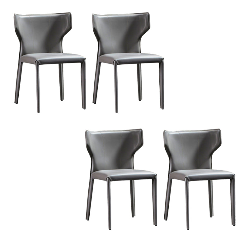 Faux Leather Side Chair Contemporary Indoor Dining Side Chair