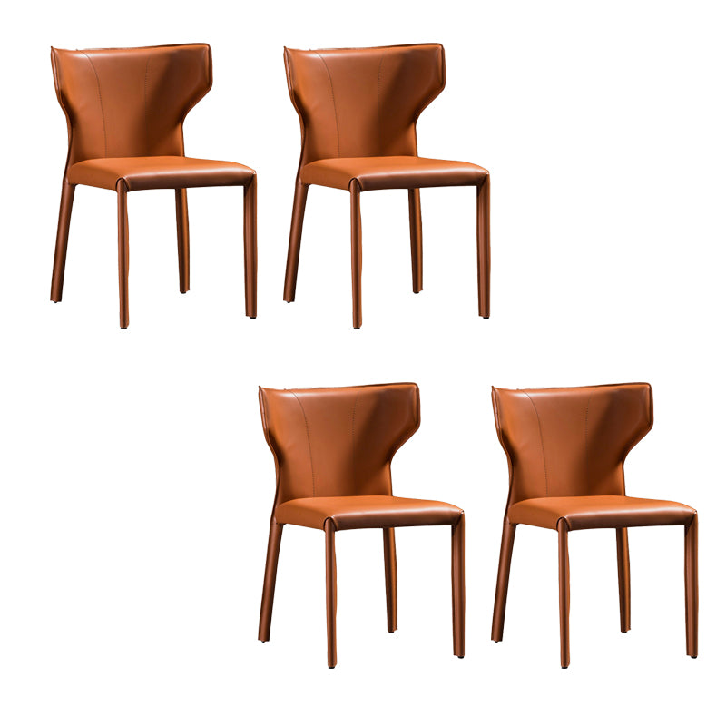 Faux Leather Side Chair Contemporary Indoor Dining Side Chair