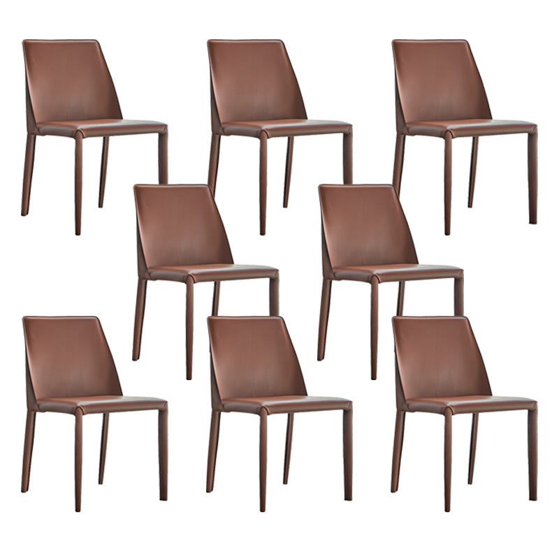 Faux Leather Side Chair Contemporary Indoor Dining Side Chair