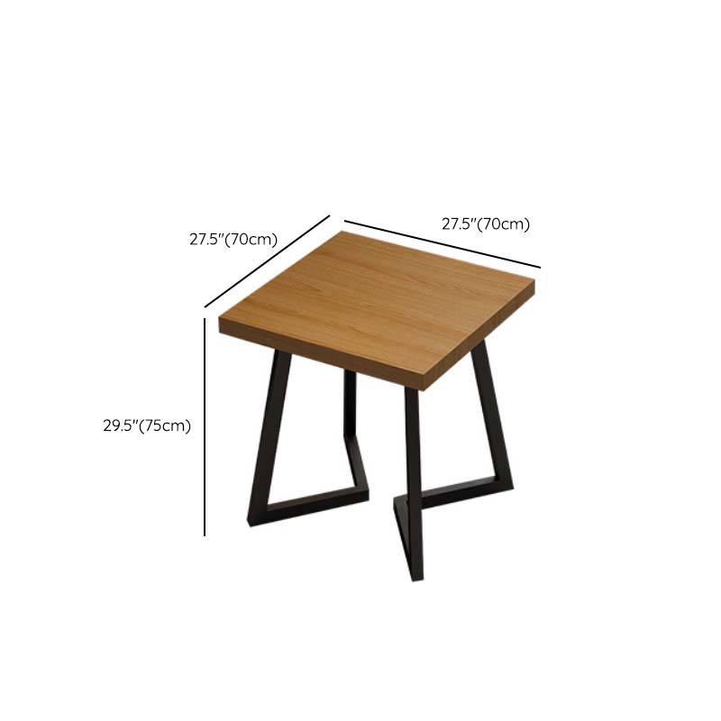 Industrial Double Pedestal Dining Table Wood Table for Cafe Bar