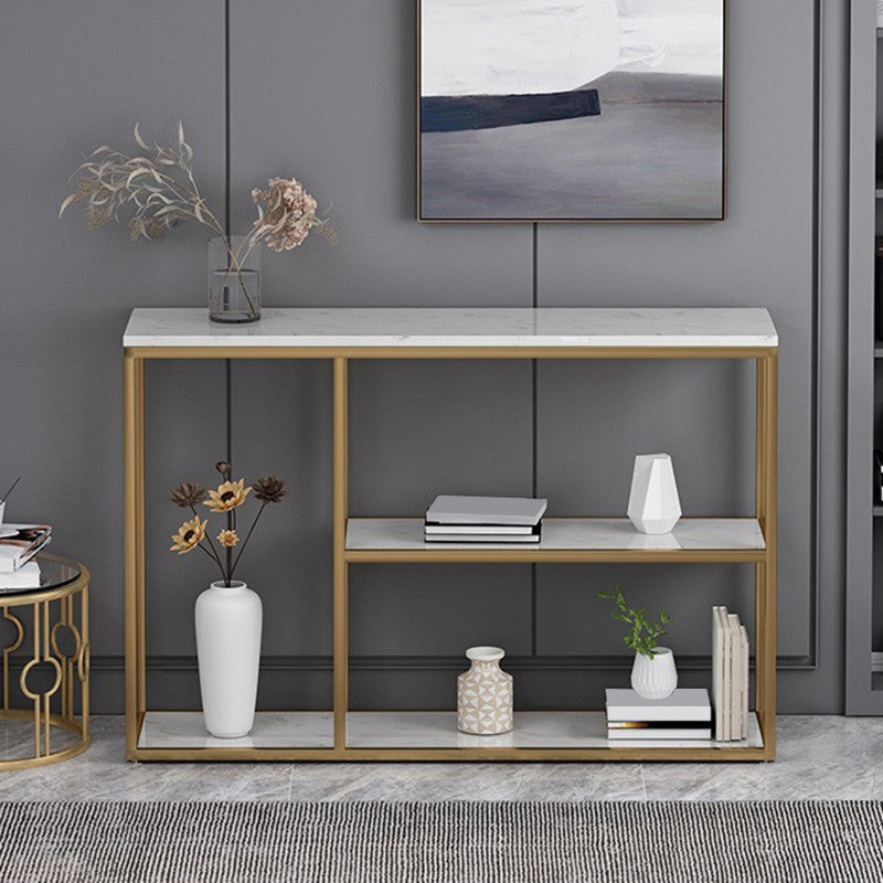 Glam Console Accent Table Antique Finish Rectangle Console Table