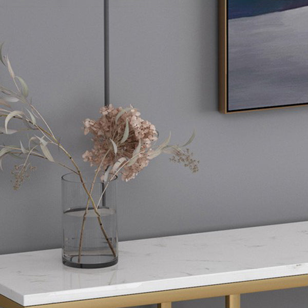 Glam Console Accent Table Antique Finish Rectangle Console Table