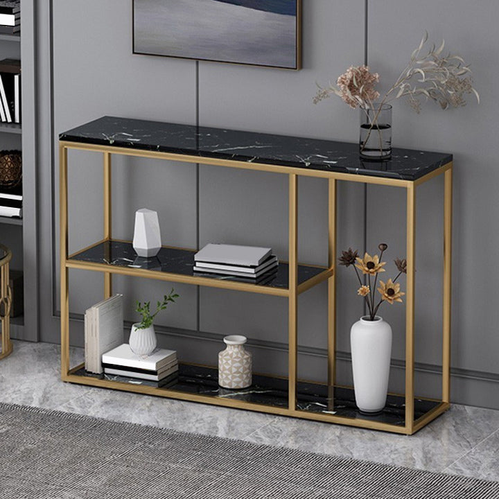 Glam Console Accent Table Antique Finish Rectangle Console Table