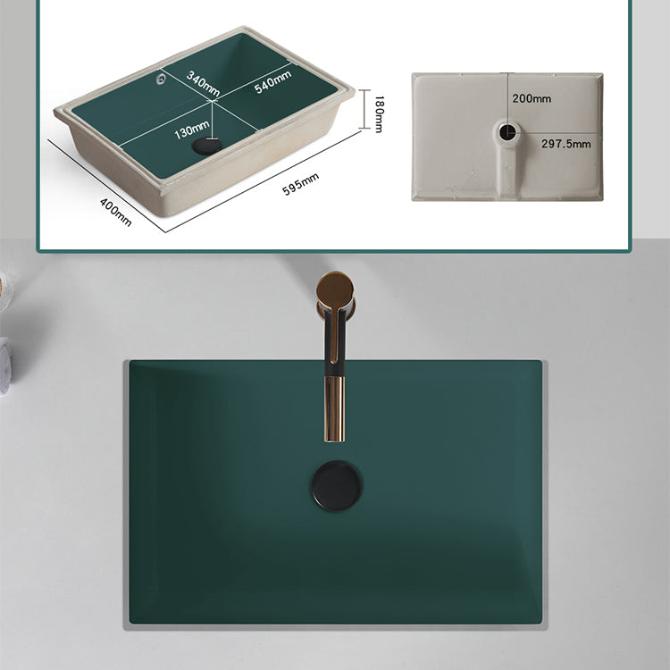 Modern Undermount Bathroom Sink Rectangular Undermount Bathroom Sink with Overflow
