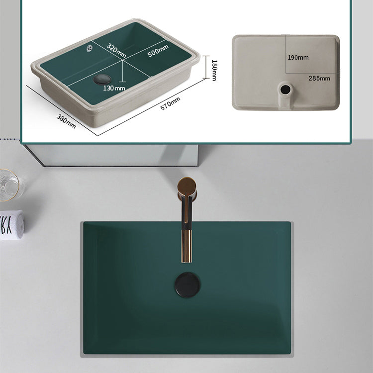 Modern Undermount Bathroom Sink Rectangular Undermount Bathroom Sink with Overflow