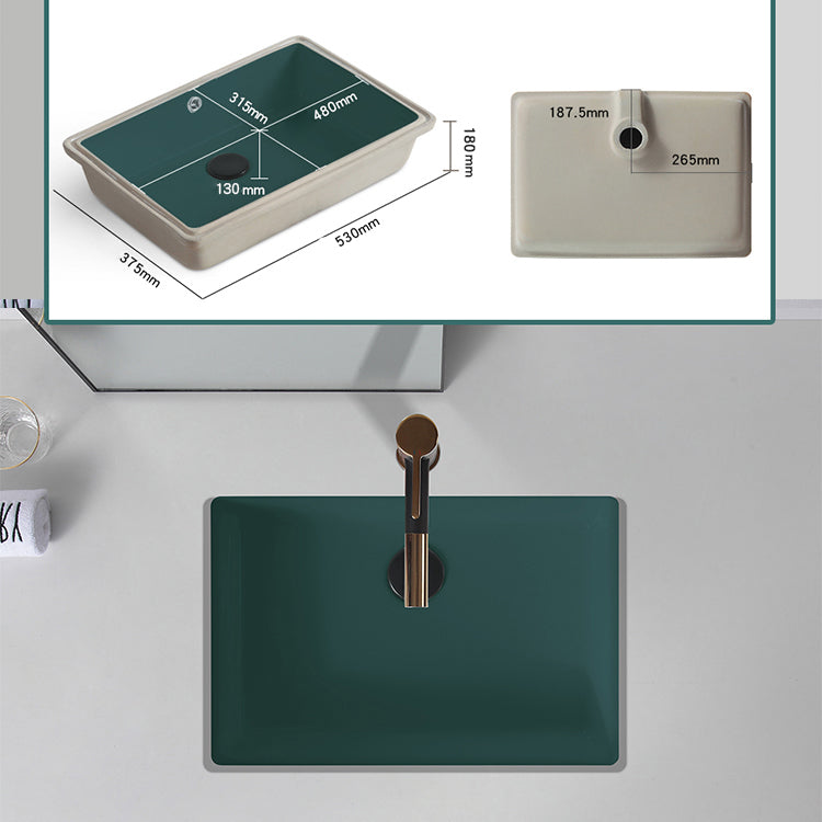 Modern Undermount Bathroom Sink Rectangular Undermount Bathroom Sink with Overflow