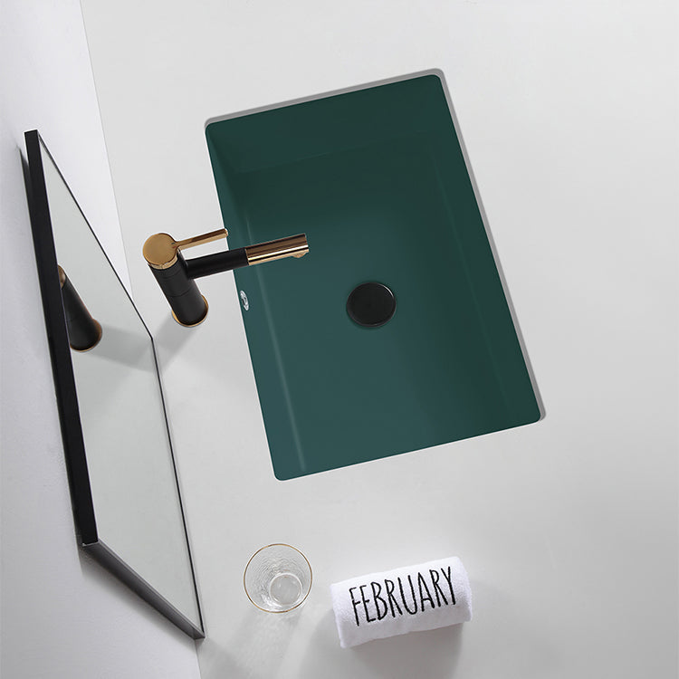 Modern Undermount Bathroom Sink Rectangular Undermount Bathroom Sink with Overflow